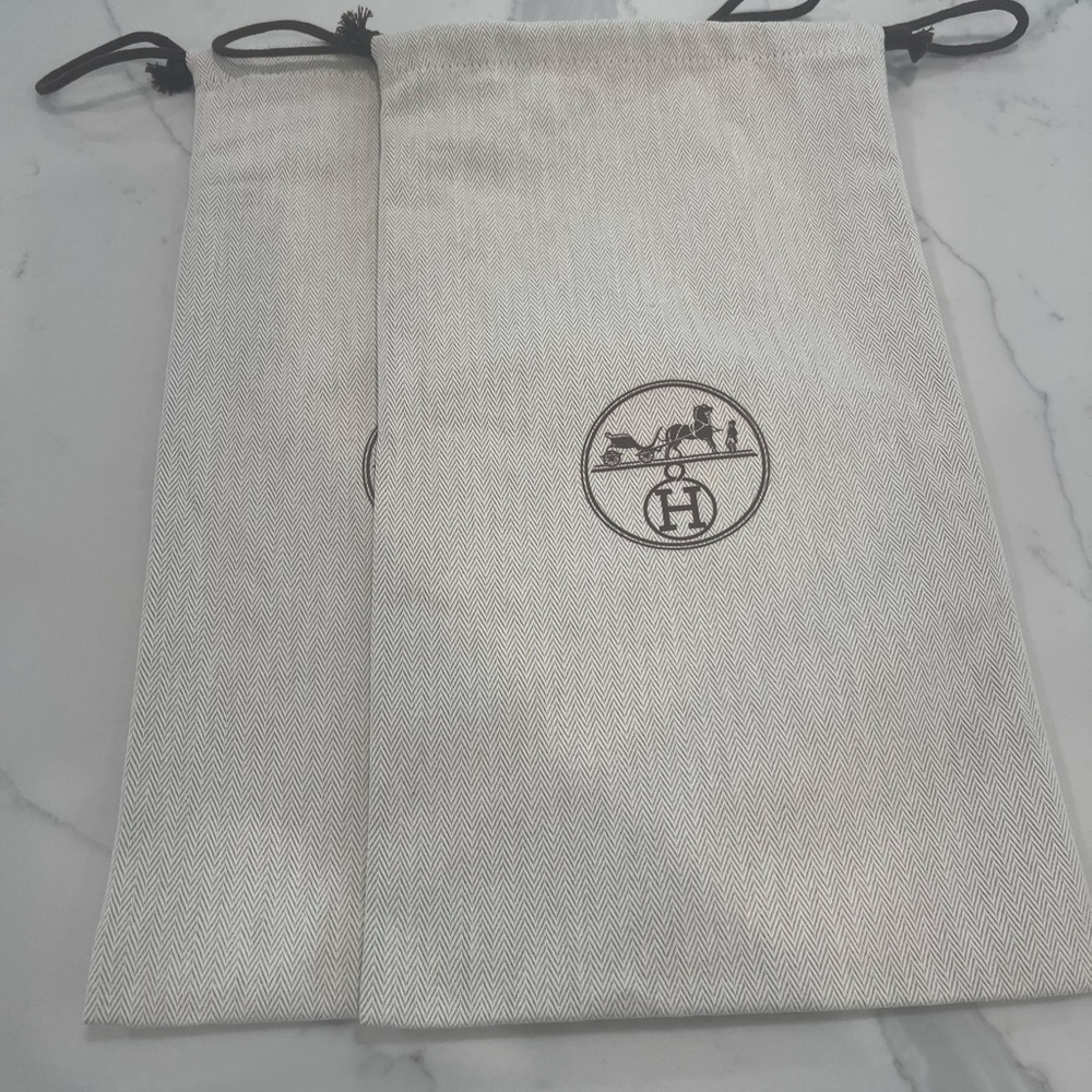 Hermes shoe bag pair